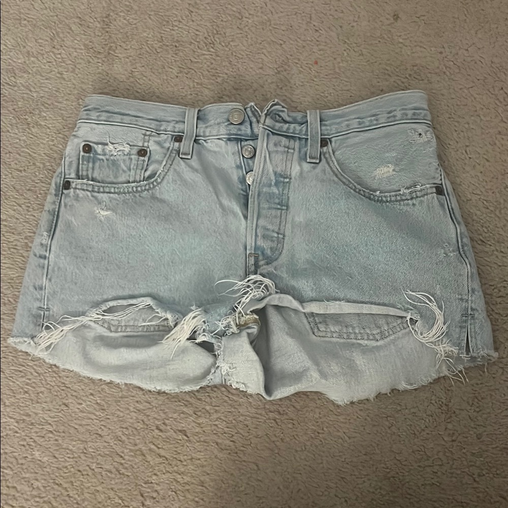 Levi's Light Blue Jean Shorts